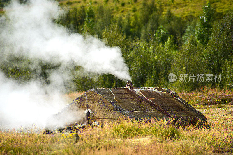 冰岛的 Litli Geysir